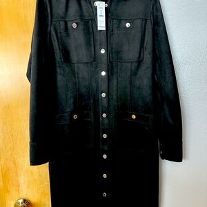 WHBM Black Suede Dress, New With Tags.